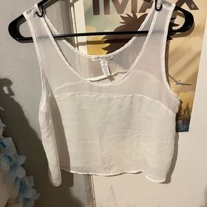 White Sheer Tank Top